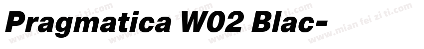 Pragmatica W02 Blac字体转换